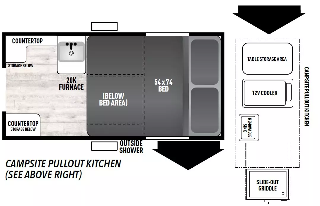 Clipper Camping Trailers Explore 9.0 TD Floorplan