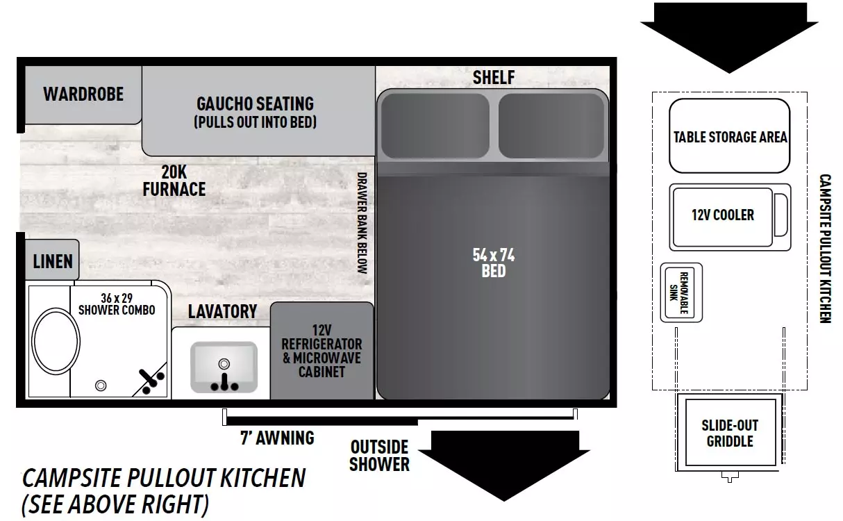 Clipper Camping Trailers 12.0 TD PRO Floorplan