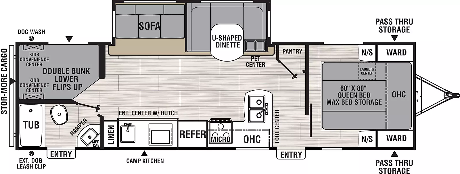 Northern Spirit 2963BH Floorplan